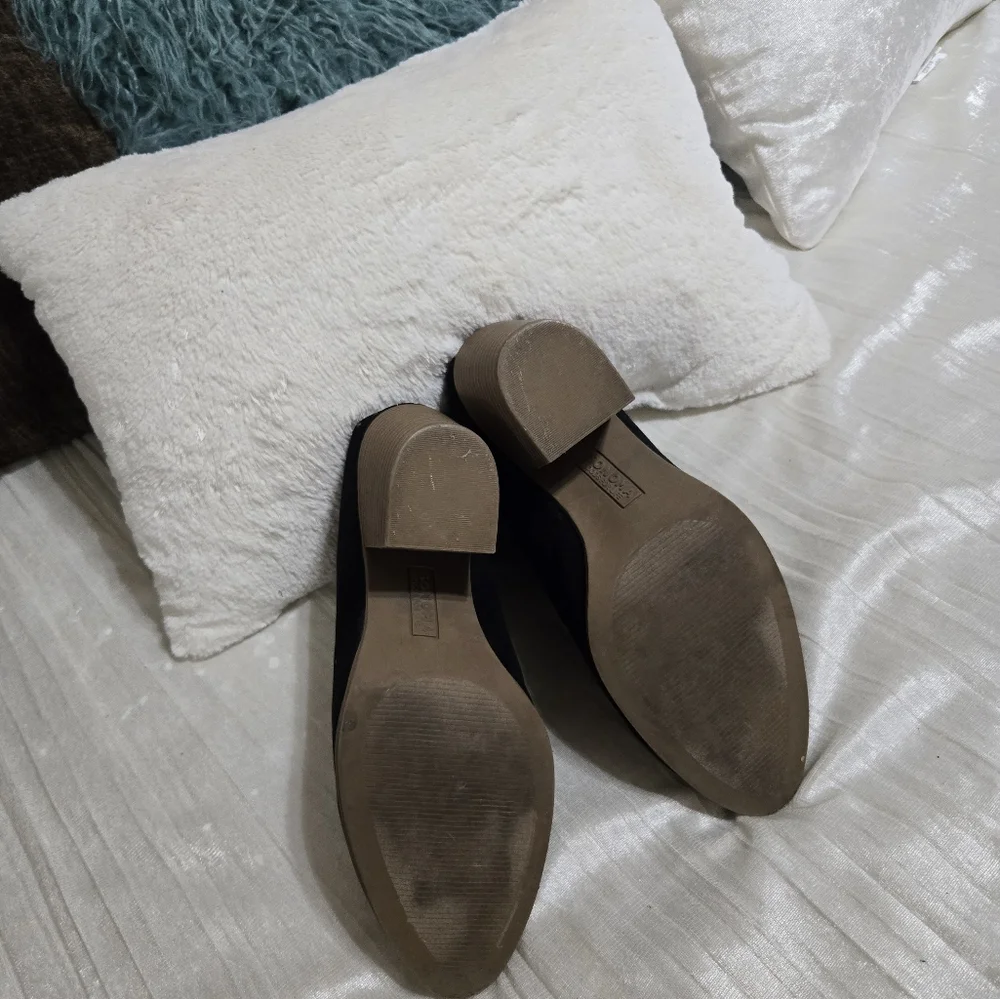 Sonoma Chic Black Ankle Booties With Open Back. EUC Worn Once! Size 7 1/2